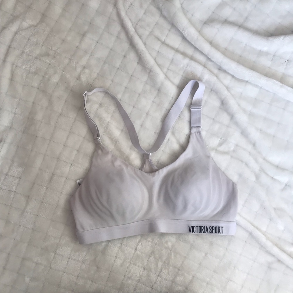white sports bra